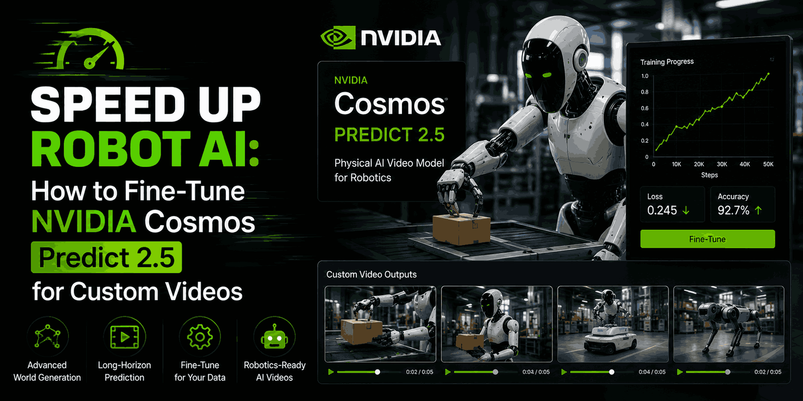 Speed Up Robot AI How to Fine-Tune NVIDIA Cosmos Predict 2.5 for Custom Videos