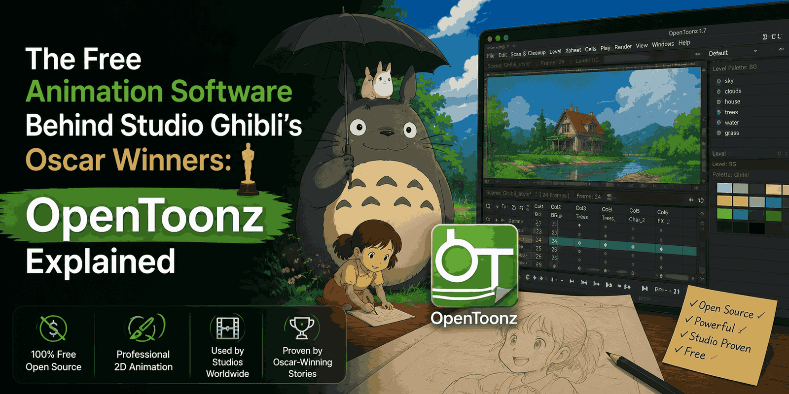 The Free Animation Software Behind Studio Ghibli’s Oscar Winners OpenToonz Explained